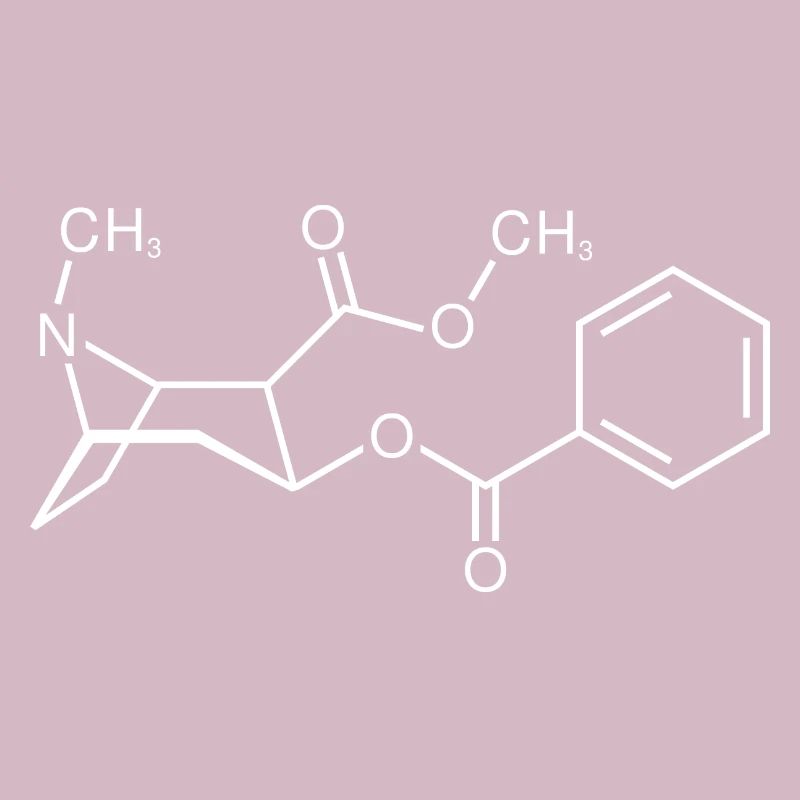 Cocaine molecule structural formula
