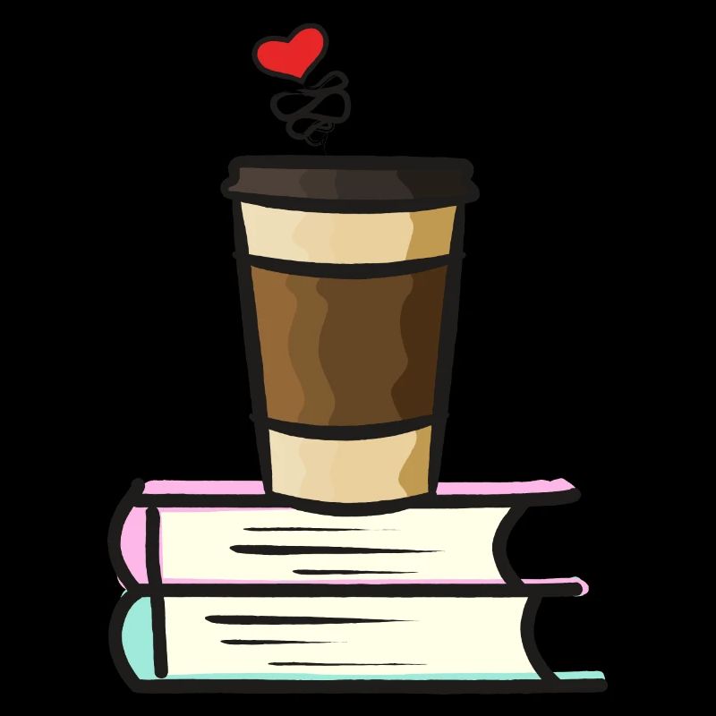 Kaffee Tee und Bücher mit Herz