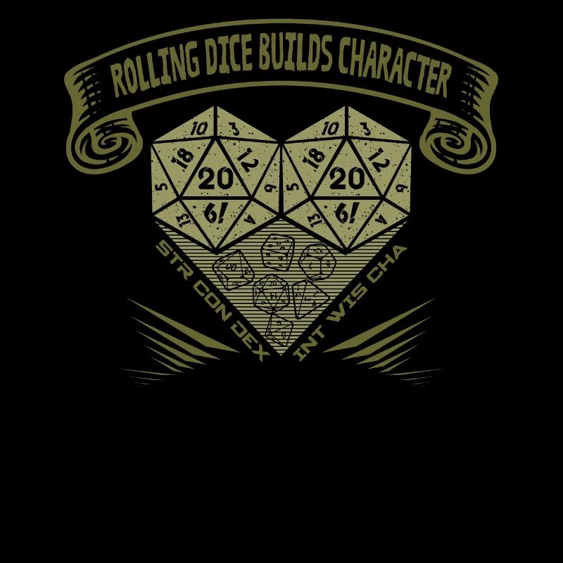 Rolling Dice crée du caractère - RPG de table D20