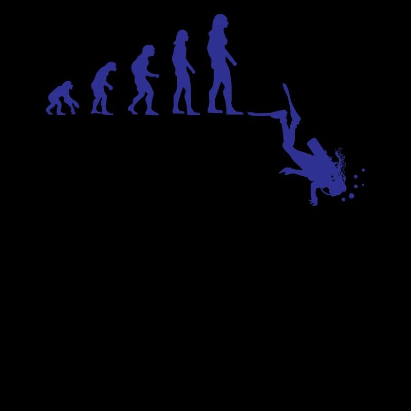 Tauchen Evolution Taucher Mädchen Damen Geschenk