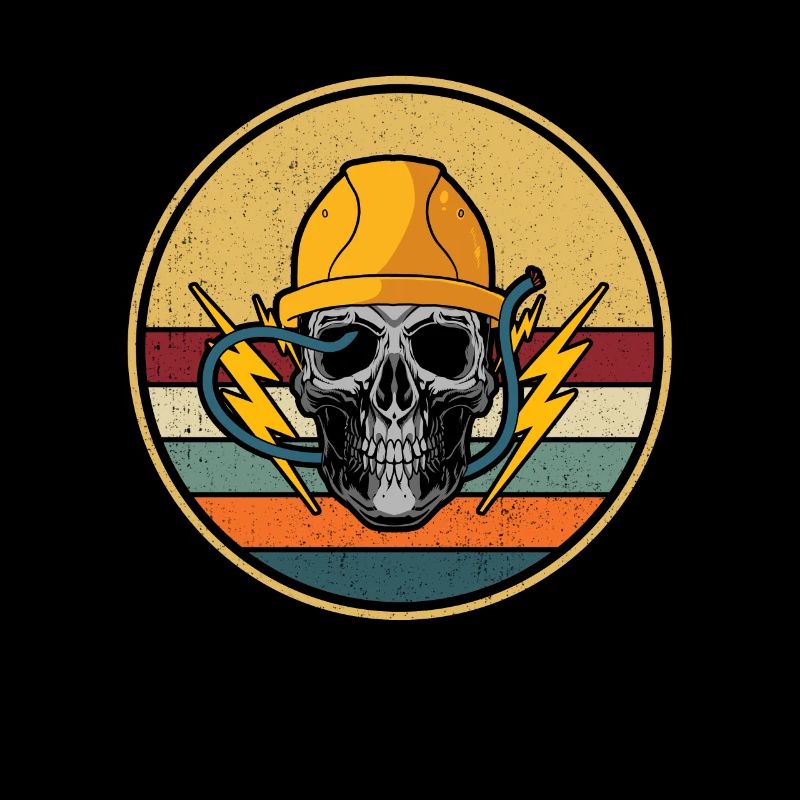 Retro electrician electronics technician master electrician