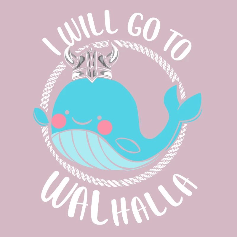 Lustiger Wikinger Spruch Valhalla Wal