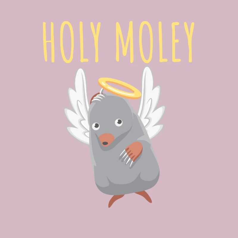 Holy Moly Mole Angel Mole Throw Sweet Small