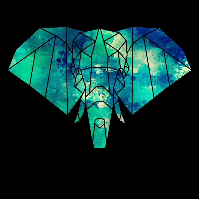 Éléphant de formes dans des couleurs vives