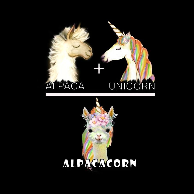 Alpaka - buntes Alpacorn Einhorn Geschenk