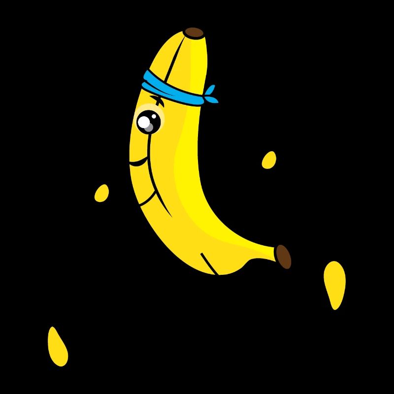 Dessin animé de banane en cours d'exécution
