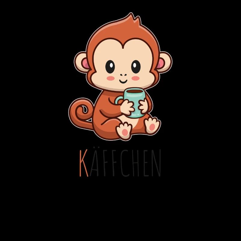 Singe Käffchen avec tasse de café buveur de café