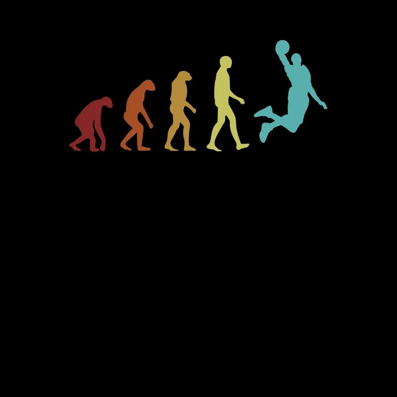 Basketball Evolution Retro Basketballspieler