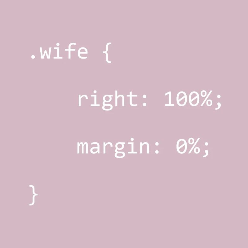 CSS Wife Right Engineer Full Stack Coder Software