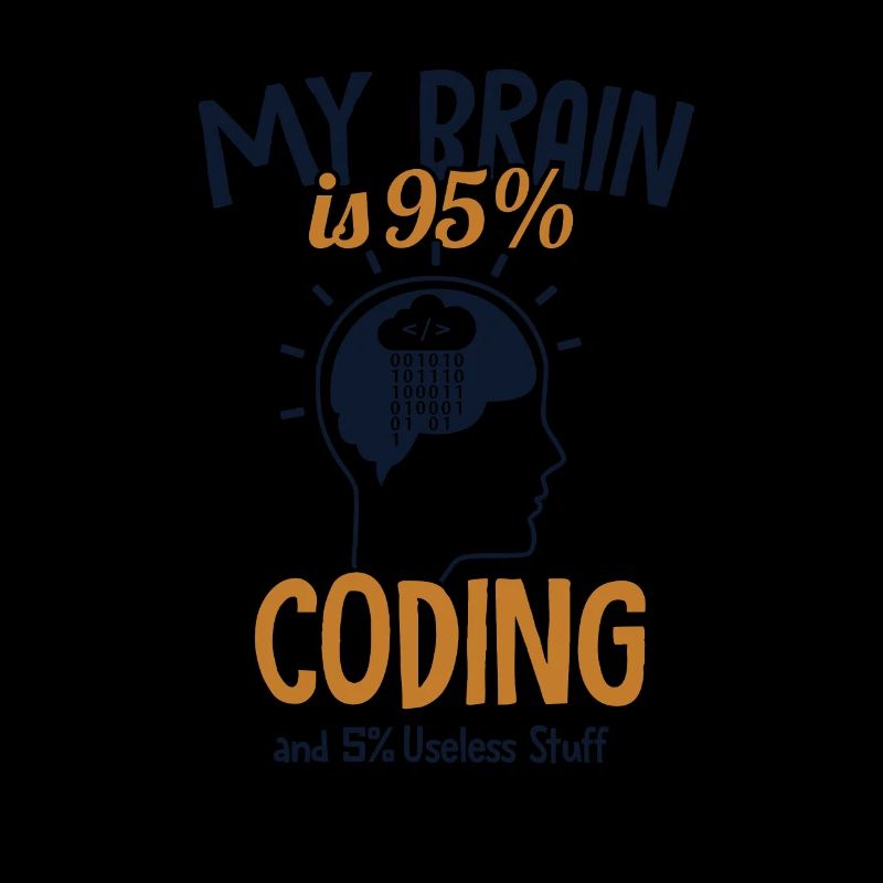 My Brain is 95% Coding Full Stack Coder Software
