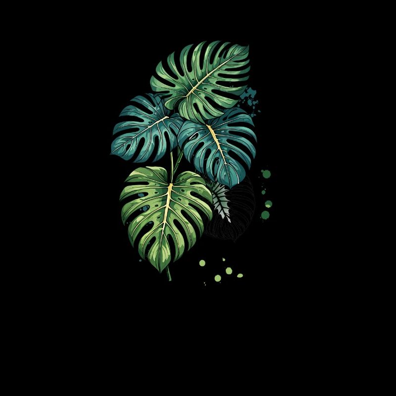 Monstera Bloom mit Splatter