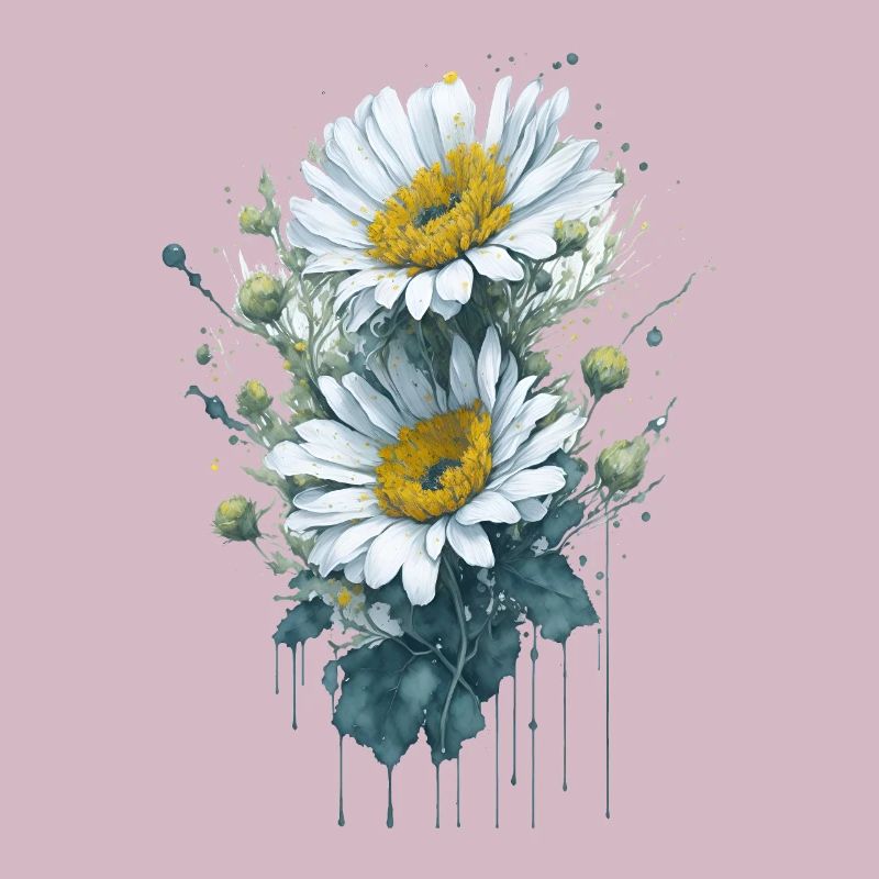 Aquarell Gänseblümchenblume
