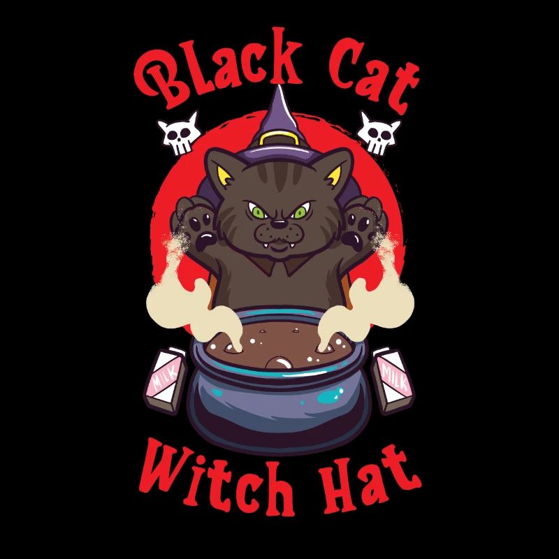 Cat Witch Occult Gothic Dark Satanic
