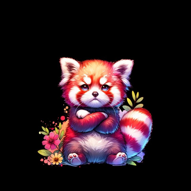 Panda roux Drôle de dicton Nope Renard de Feu