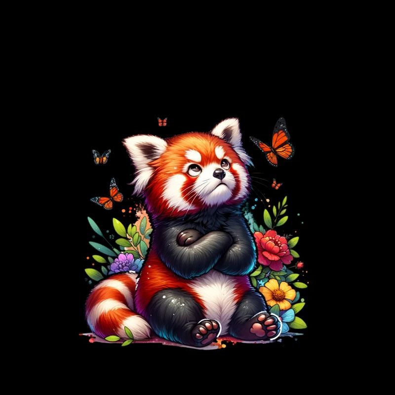 Panda roux Drôle de dicton Nope Renard de Feu