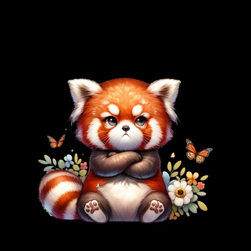 Panda roux Drôle de dicton Nope Renard de Feu