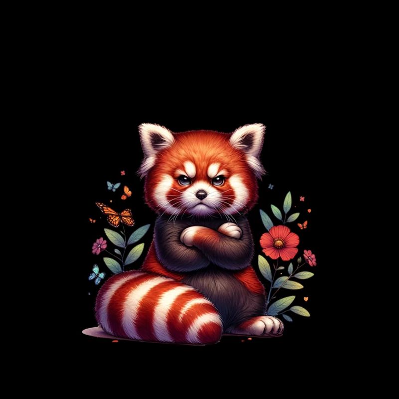 Panda roux Drôle de dicton Nope Renard de Feu