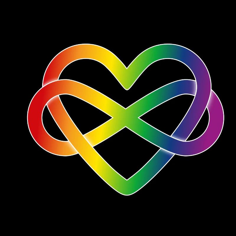 Polyamory Heart: Make Love & Don't Hate (black)