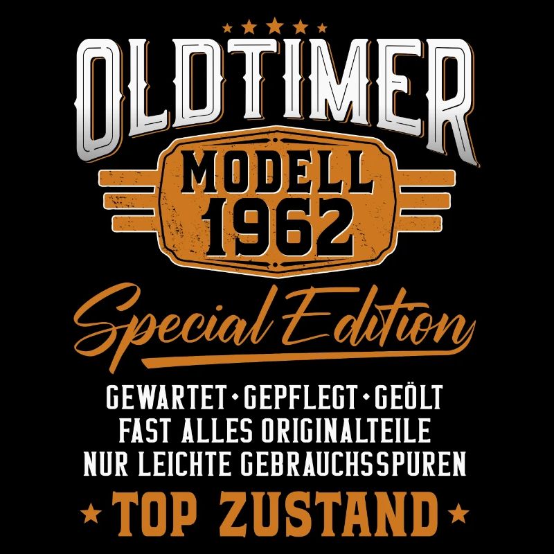 Oldtimer Baujahr 1962 Geburtstagsspruch