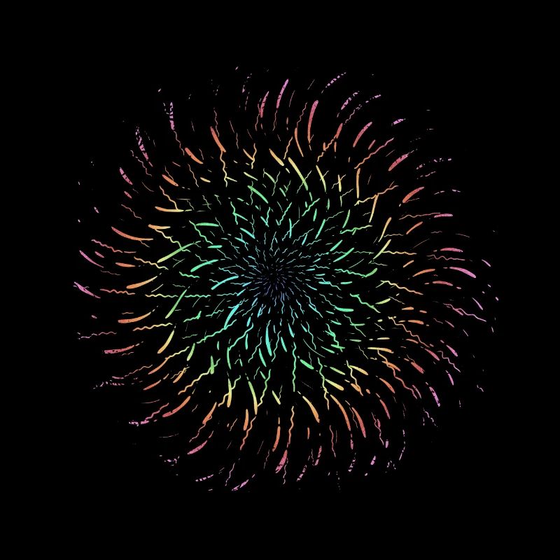Psychedelic Rainbow Shine Sun