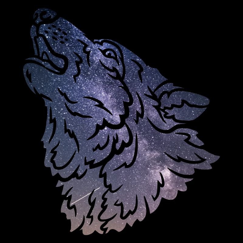 Silhouette de loup Galaxy