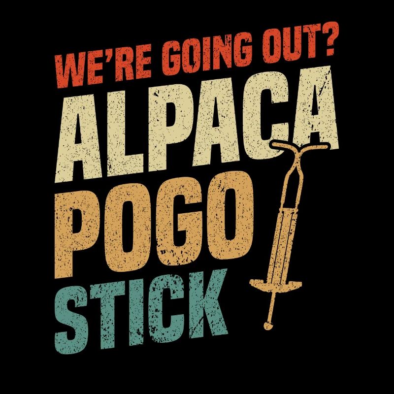We go out? Alpaca pogo stick