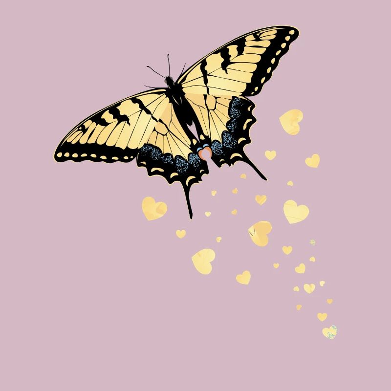 Tiger Swallowtails Sind Eine Mädchen Beste