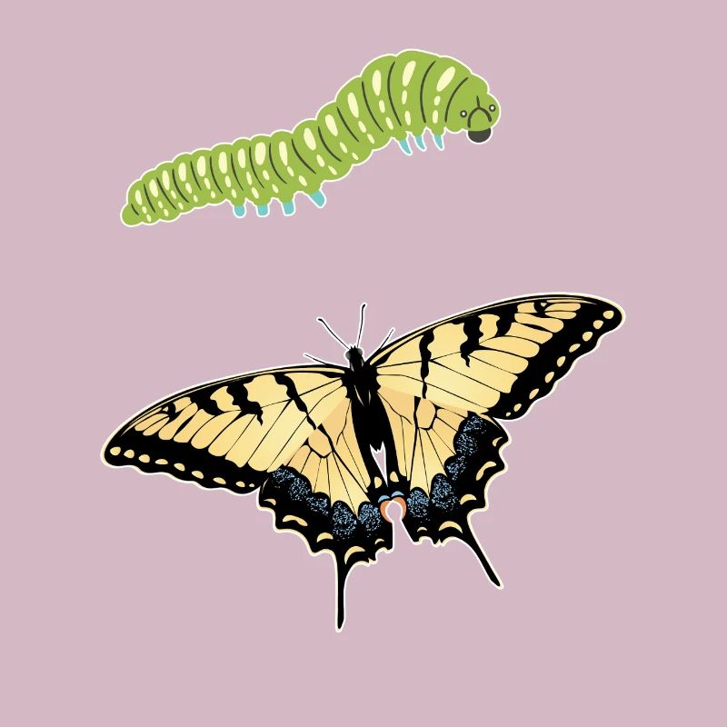 Tiger Swallowtails Sind Eine Mädchen Beste