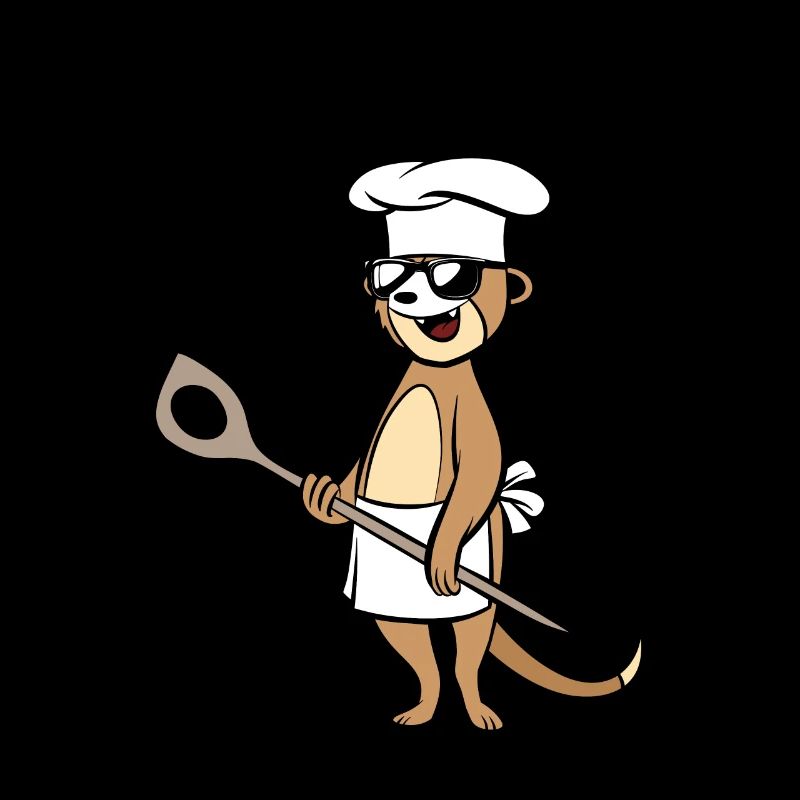 Herdmännchen - Erdmännchen mit Kochlöffel