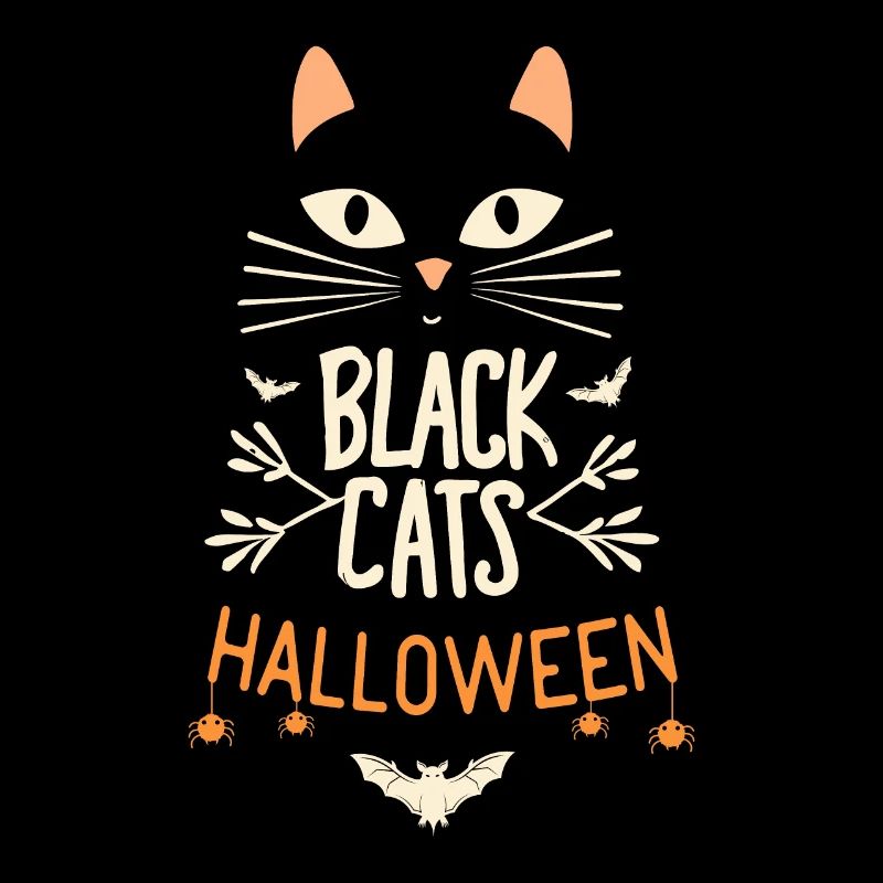 Schwarze Katzen Halloween