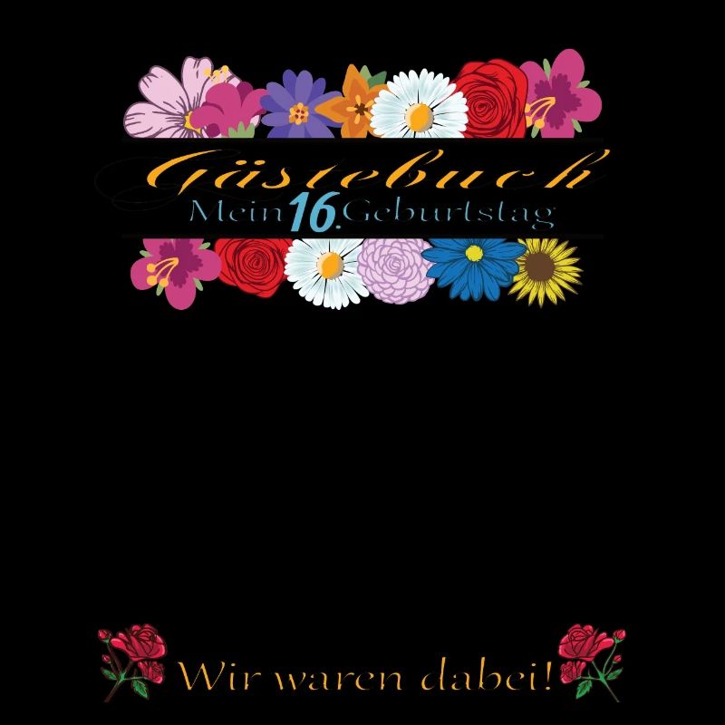 16. Geburtstag Mädchen & Junge Gästebuch
