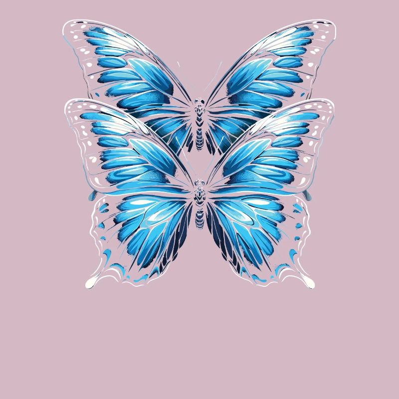 Papillon amoureux insecte insecte bleu Morpho papillon