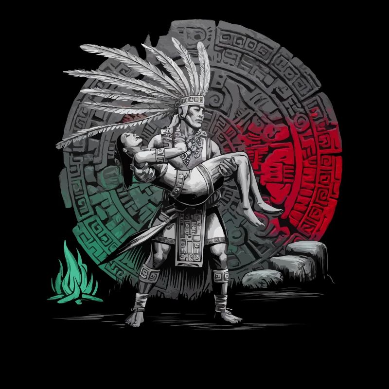 Guerrier aztèque Jaguar aztèque mexicain indigène