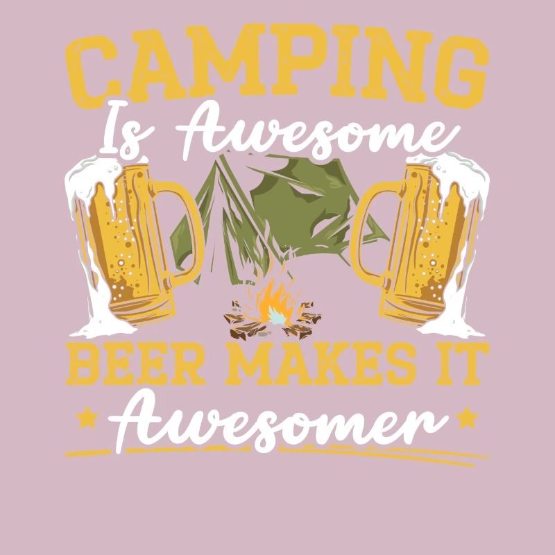 Camping Und Biertrinker Alkoholiker Camp Camper