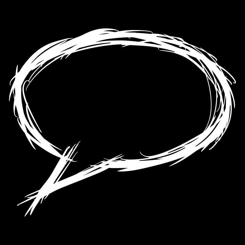 Bulles de parole, bulle de pensée, main dessinée