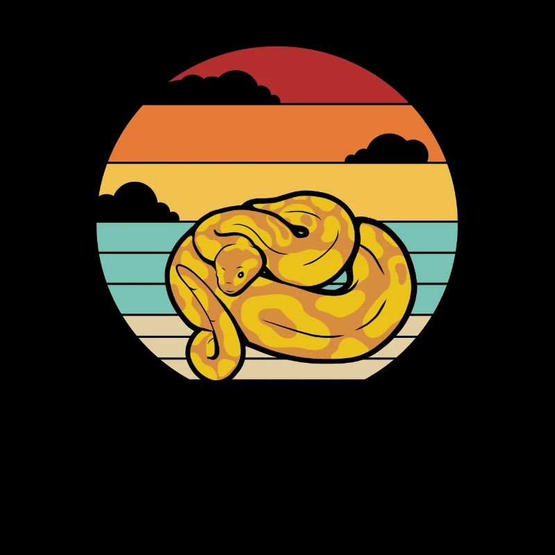 Retro Schlange Schuppenkriechtiere Python Banana