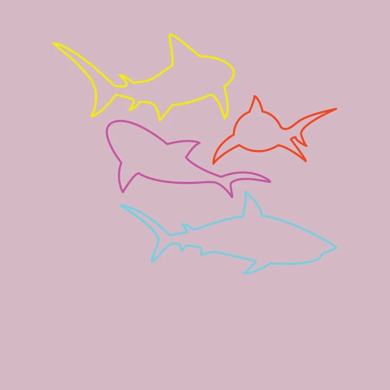 Requin Poisson Requin coloré