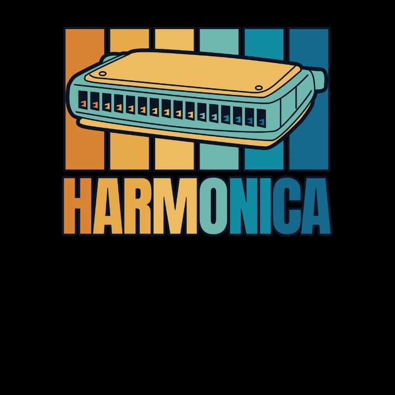 Harmonica rétro Harmoniciste Harmoniste de harpe à bouche