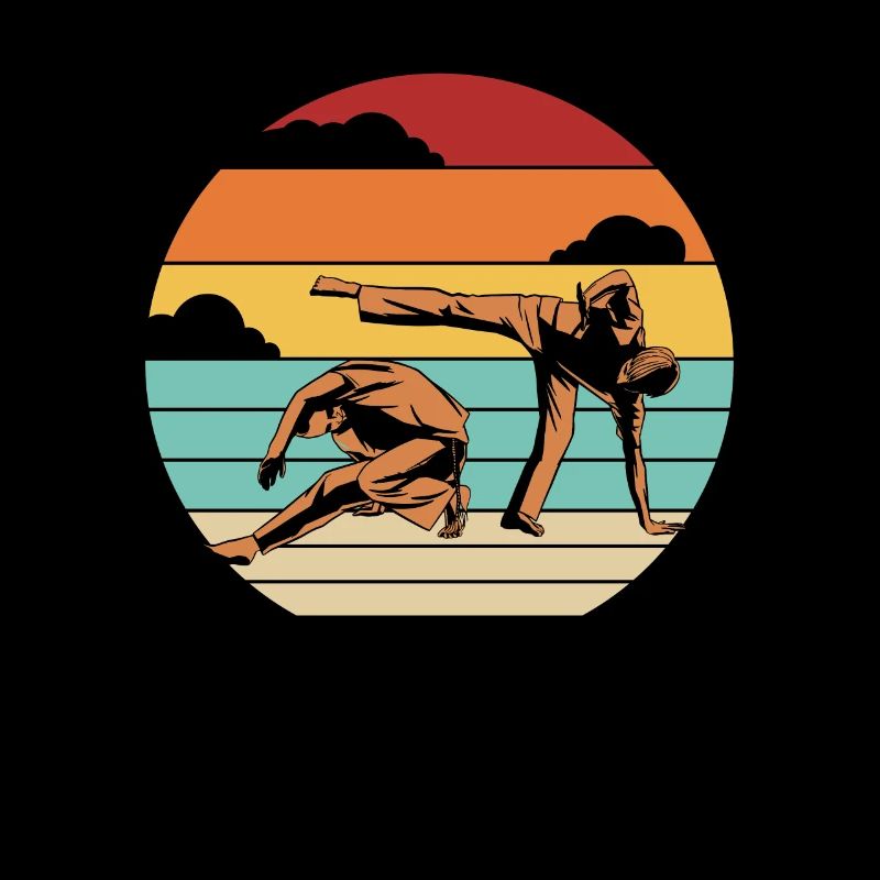 Professionnel de la danse rétro Capoeirista Ginga