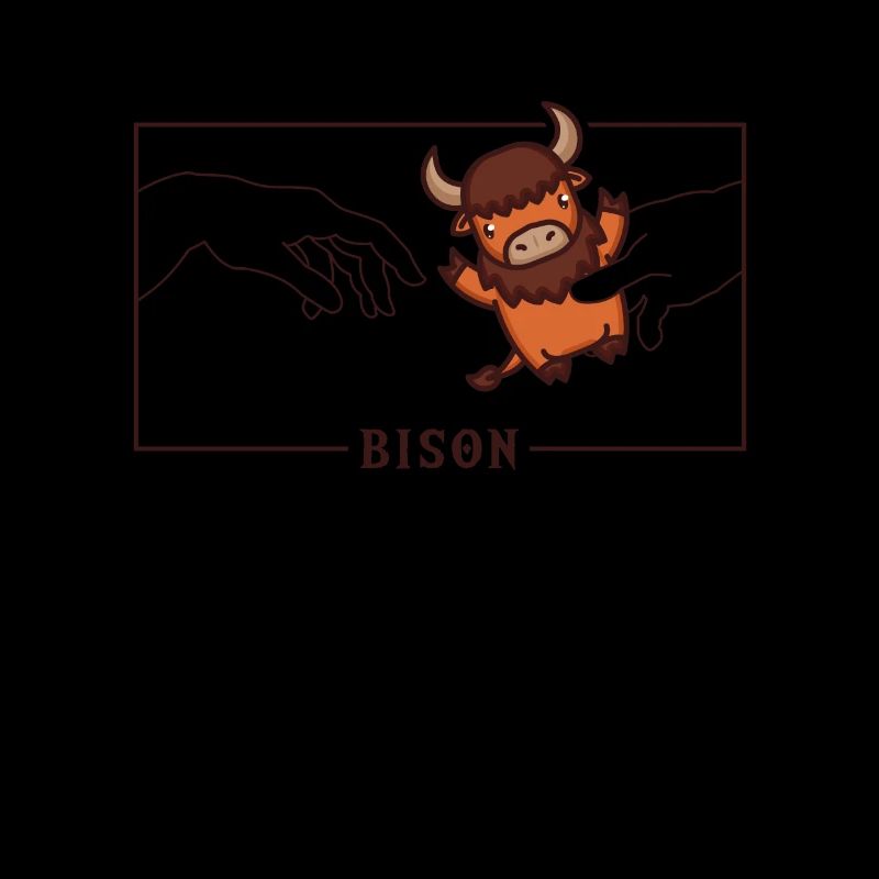 Michelangelo Erschaffung von Adam Bison Büffel