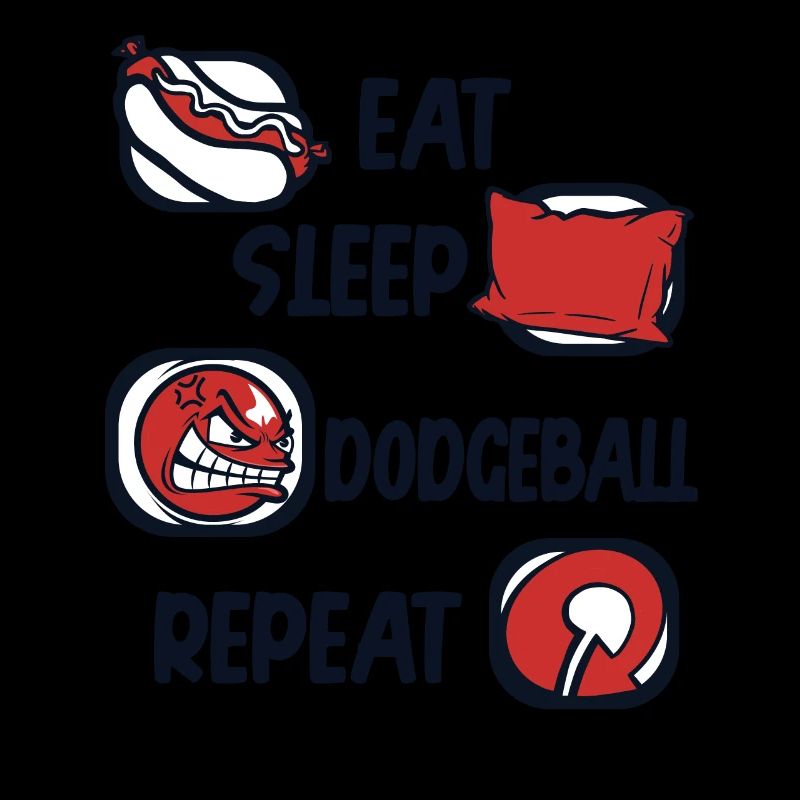 Eat Sleep Dodgeball Repeat Team Game Prisonball
