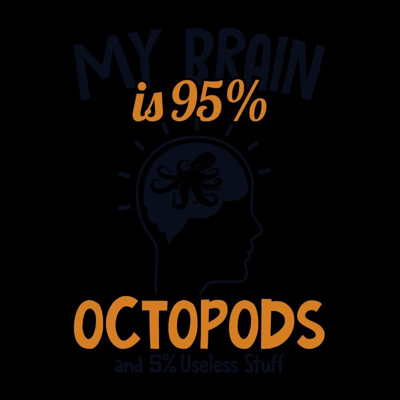 Mon cerveau est composé à 95% d’octopodes Octopodes Octopoda Lover