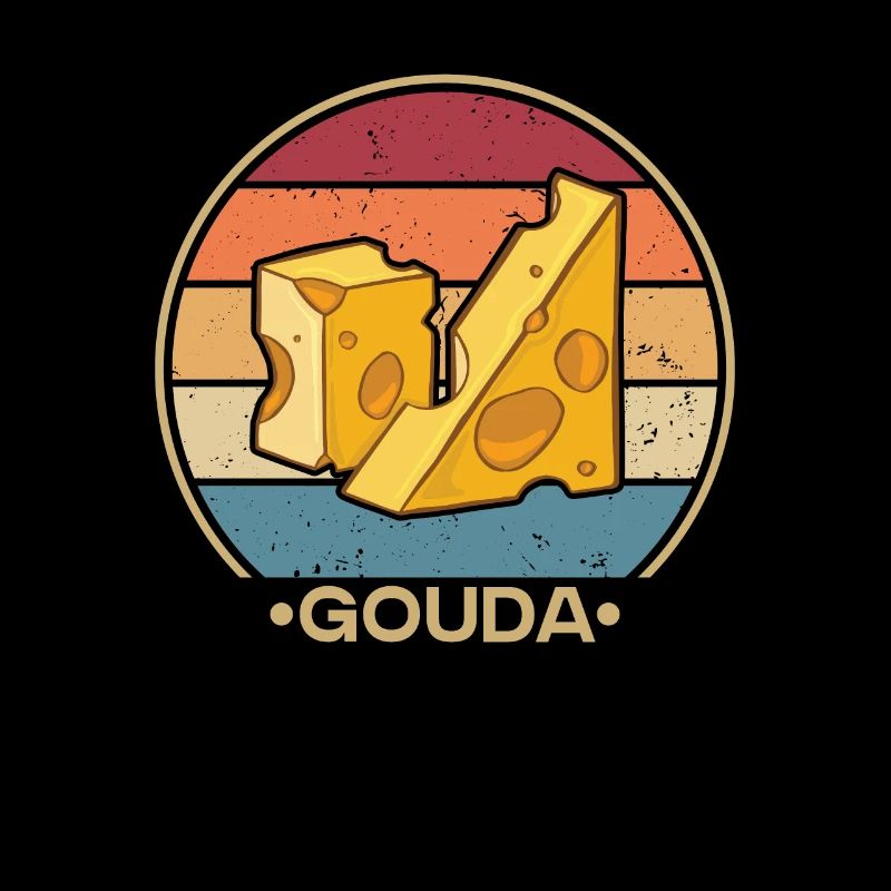 Retro Maker Queso Cheesemonger Lover Fromage Gouda