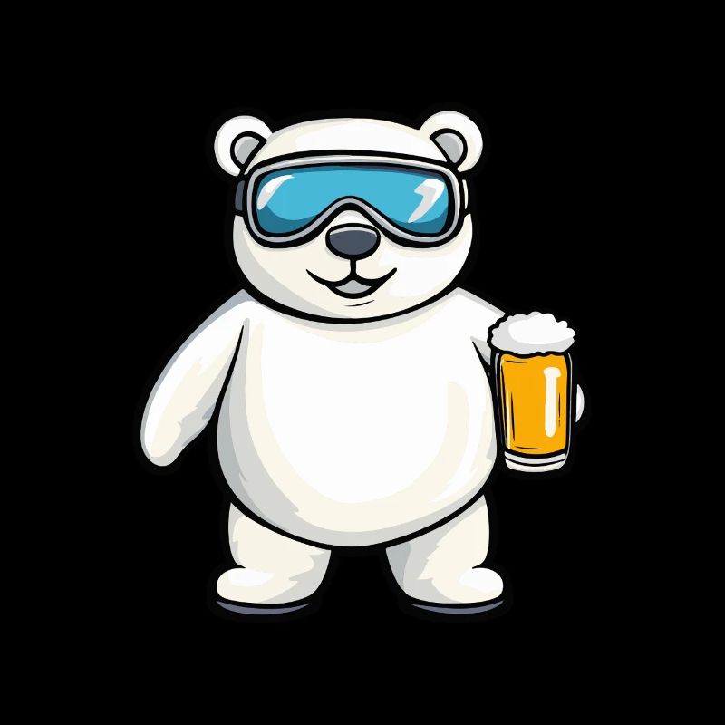 Eisbär Apres Ski Bier Comic