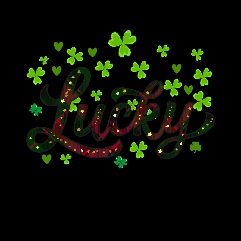 Lucky St Patricks Day, Leopard leaf clover