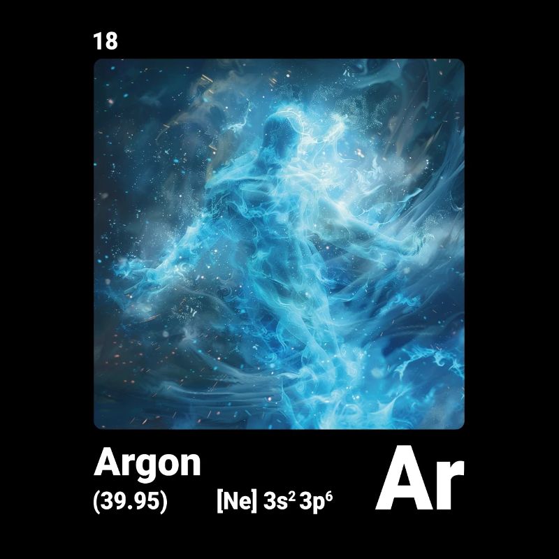 Argon - Ar - chemisches Element Periodensystem 018