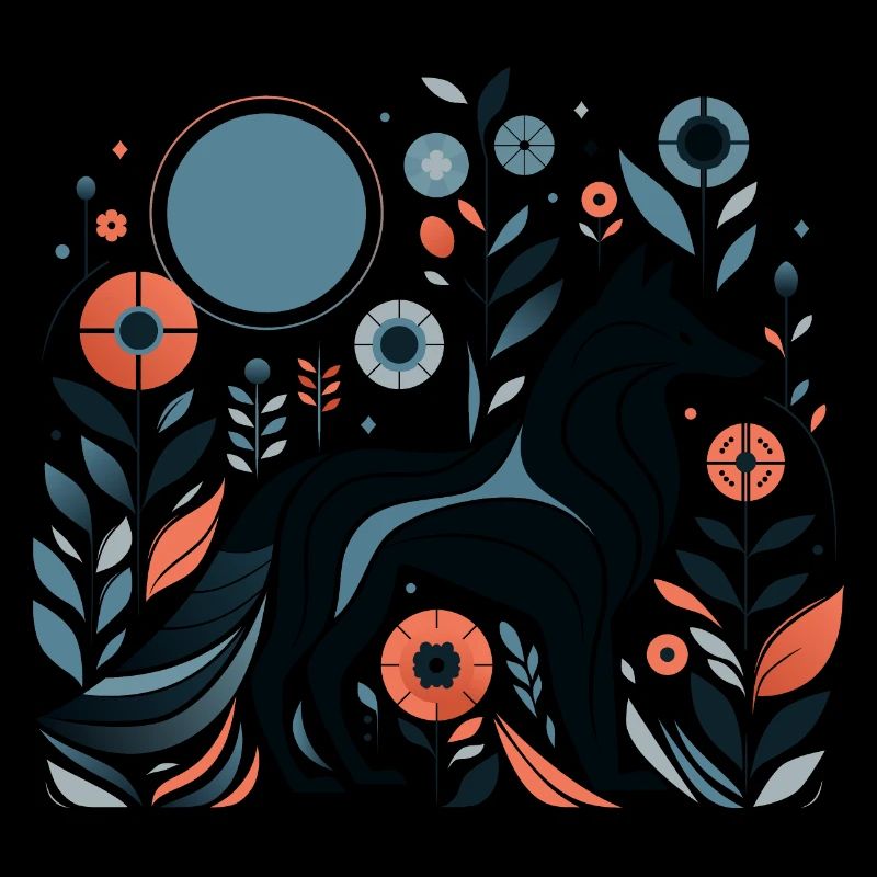 Floraler Wolf