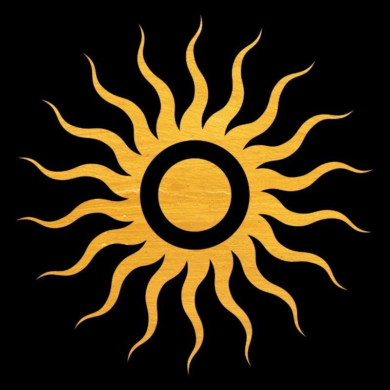 Sonne mit goldenen Strahlen, Esoterik, Mystik