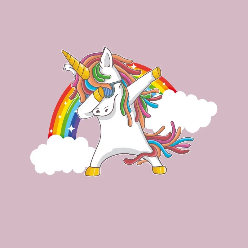 dabbing unicorn einhorn regenbogen