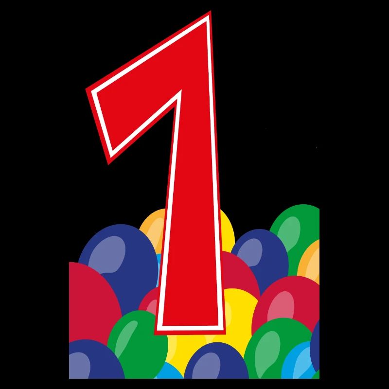 1 / Coole eins mit Luftballons zum Geburtstag.